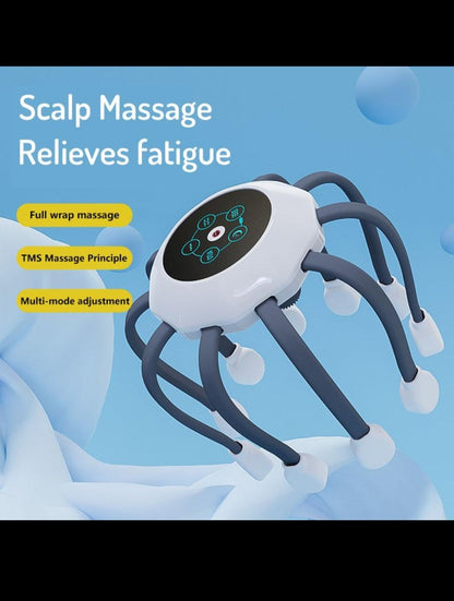 Electric TMS Scalp Massager – Rechargeable Wireless Head Massage Device